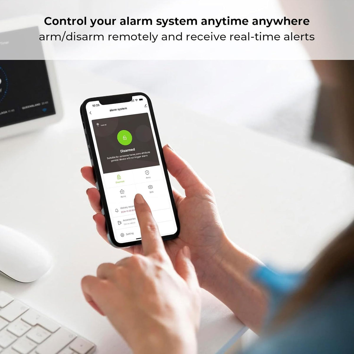 XNY WiFi Thuisbeveiligingssystemen, Draadloos 4G-alarmsysteem voor Thuisbeveiliging met APP-waarschuwing, 21-delig Pakket, Bewegingsdetector, Deur-raamsensor, Sirene, Werkt met Amazon Alexa en Google