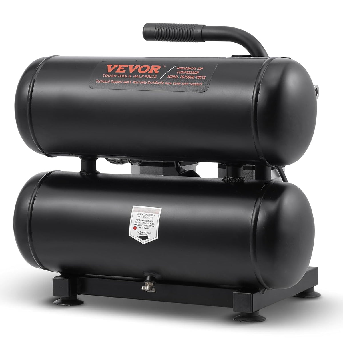 Luchtcompressor – Olievrije Compressor – Persluchtcompressor – Fluistercompressor – Bandenvuller – 18 Liter Ketel – 650 W Motor – 80 dB Geluidsarm