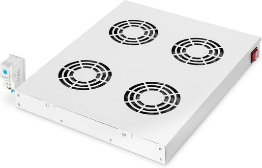 Koeleenheid Voor 19 Inch Installatie – Serverkast Koeler – Netwerkkast Koeler – Rack Koelunit – Ventilatie Unit – Helpt Warmte Afvoeren – Voor Betere Luchtcirculatie