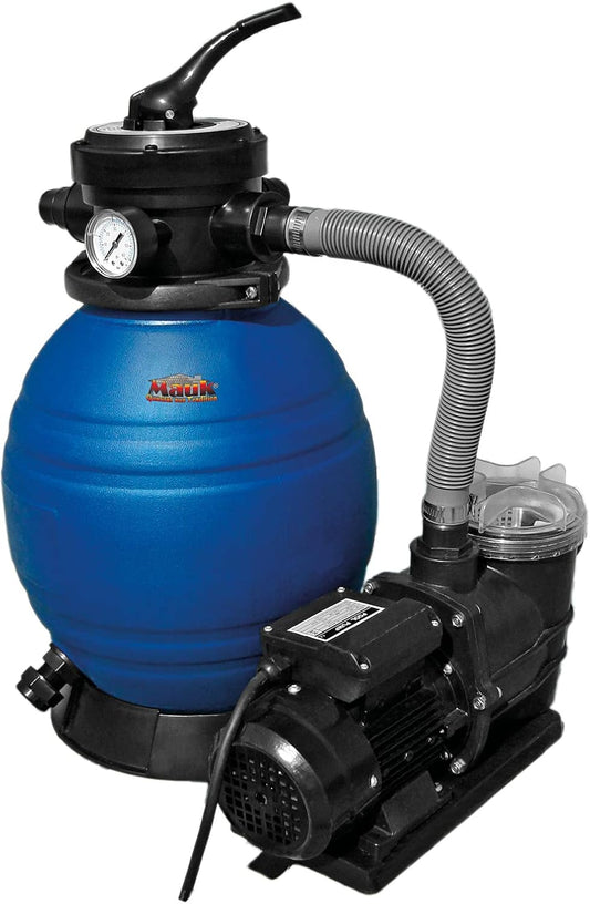 MAUK® Pool zandfilterinstallatie | incl. zwembadpomp | 7500 l/h - 60 m³ blauw
