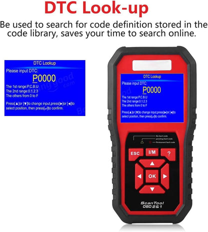 OBD2 Scanner – Auto Diagnoseapparaat – Foutcode Uitlezer – Check Engine Reader – EOBD Scanner – One-Click I/M Readiness – Kleurenscherm Met Geluidssignaal