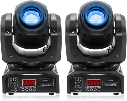 HOLDLAMP Moving Head Lamps LED Stage Lights Stage light RGBW DMX512 with Bracket Spotlight 8 patterns for Bar DJ KTV Disco Birthday GS Party Halloween Christmas - 2PCS - QUORE