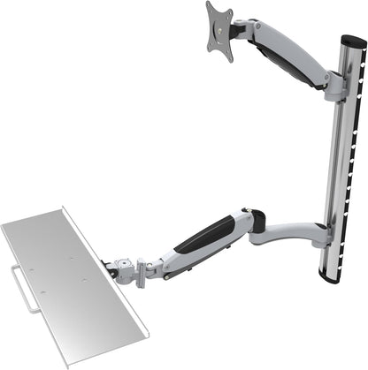 HFTEK FY02WS Monitorhouder, wandhouder voor schermen van 13 tot 34 inch met VESA75 / 100 - toetsenbordhouder met gasveer arm
