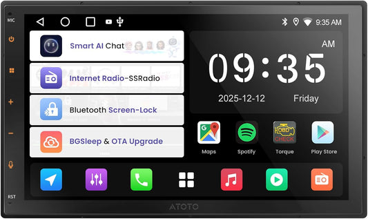 A5L 2G+32G Android Autoradio Dubbele Din Draadloze CarPlay Android Auto, 7 Inch Touchscreen Autoradio met GPS Navigatie WiFi, 24-Band EQ, Bluetooth USB FM/AM/RDS