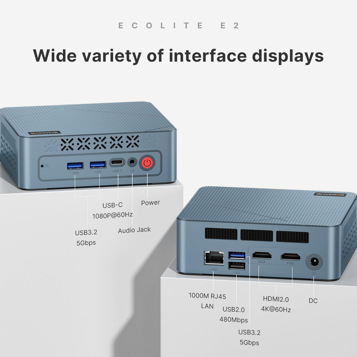 Mini PC – Compact PC – Desktop Computer – Small PC – Werkstation – AMD Ryzen 5 3550H 4C/8T 3,7 GHz – 16 GB DDR4 RAM, 512 GB PCIe NVMe SSD, Triple 4K@60Hz Uitgang