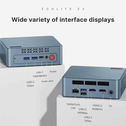 Mini PC – Compact PC – Desktop Computer – Small PC – Werkstation – AMD Ryzen 5 3550H 4C/8T 3,7 GHz – 16 GB DDR4 RAM, 512 GB PCIe NVMe SSD, Triple 4K@60Hz Uitgang