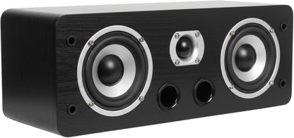 Dynavoice Magic C-4 Zwart Mat – Passieve Center Luidspreker 2-Weg, 2x4" Woofer + 1" Tweeter, Front Bass Reflex, 100W, voor Home Cinema 5.1 en 7.1