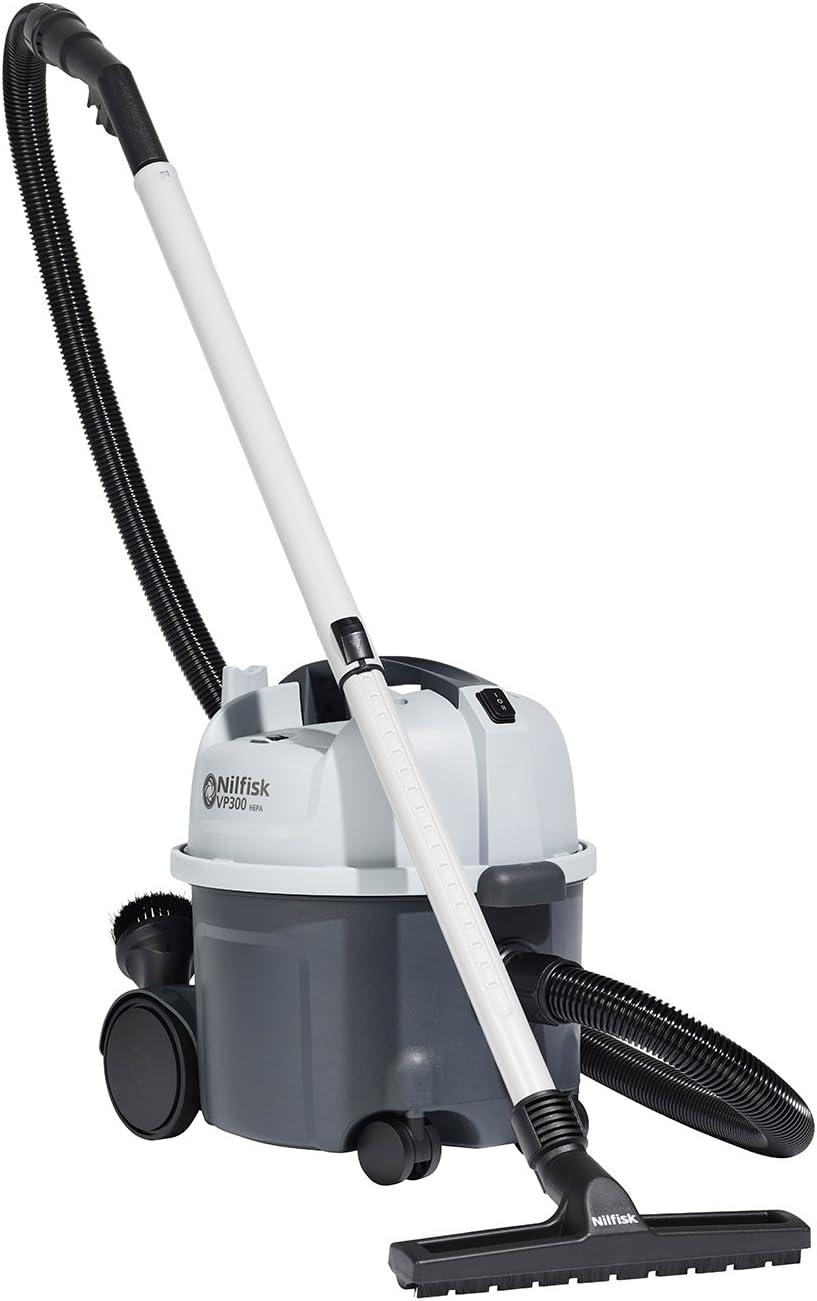 Nilfisk Commerciële stofzuiger VP300 HEPA EU1 (800/400 W, luchthoeveelheid: 32/25 l/sec, industriële stofzuiger, droogzuiger) 41600870
