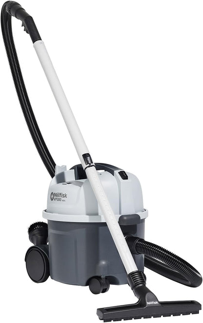 Nilfisk Commerciële stofzuiger VP300 HEPA EU1 (800/400 W, luchthoeveelheid: 32/25 l/sec, industriële stofzuiger, droogzuiger) 41600870