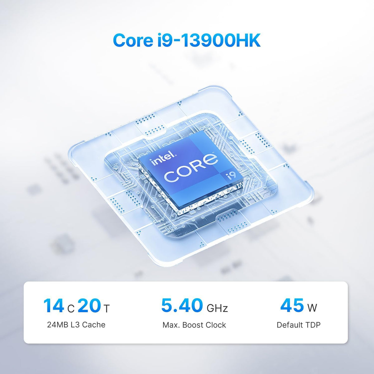 Mini PC – Micro PC – Compact Desktop – Small Form Factor PC – Krachtige Home Gaming PC – Intel Core i9-13900HK Tot 5,4 GHz – 32GB DDR5 RAM & 1TB PCIe 4.0 SSD