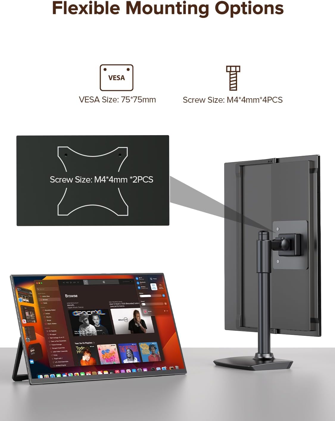 Newsoul Portable Monitor Touch Screen 15.6 Inch Portable Screen Mat - QUORE
