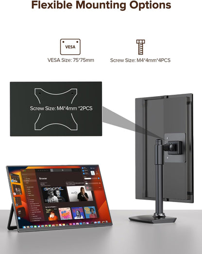 Newsoul Portable Monitor Touch Screen 15.6 Inch Portable Screen Mat - QUORE