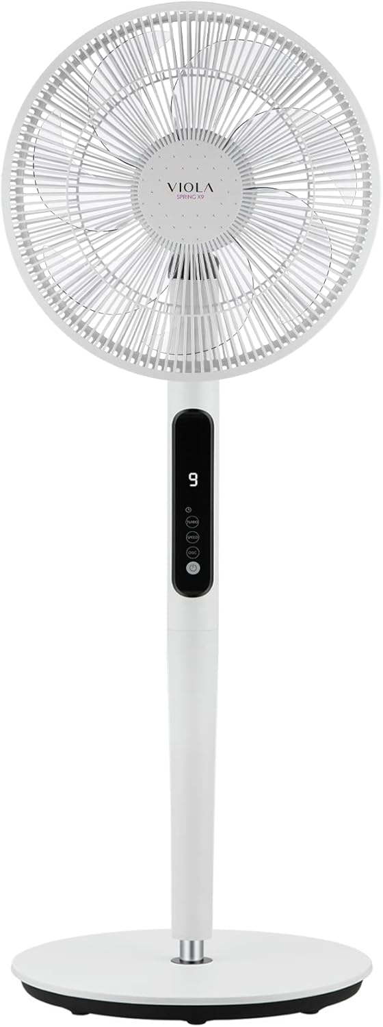 Stille Staande Ventilator – Ventilator Met Afstandsbediening – Vloerventilator – Slaapkamer Ventilator – Woonkamer Ventilator – 9 Snelheden – 19 W Laag Stroomverbruik