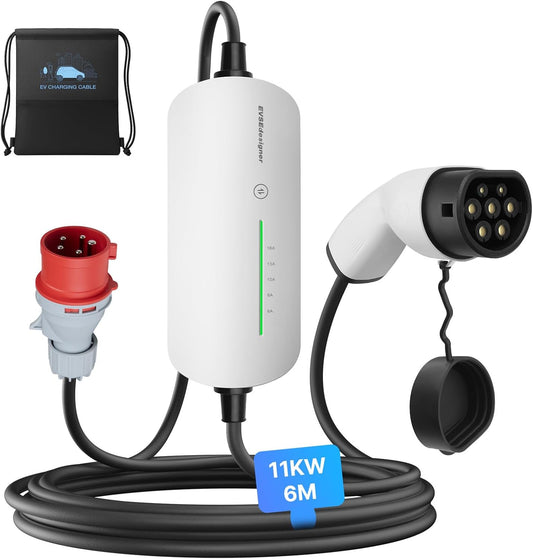 <font dir="auto" style="vertical-align: inherit;"><font dir="auto" style="vertical-align: inherit;">        Portable Wallbox 11kW Charging Cable CEE 16A to Type 2 EV Charger with Carrying Case for all Electric Vehicles & Plug-in Hybrid Cars Max 11kW 16Amp