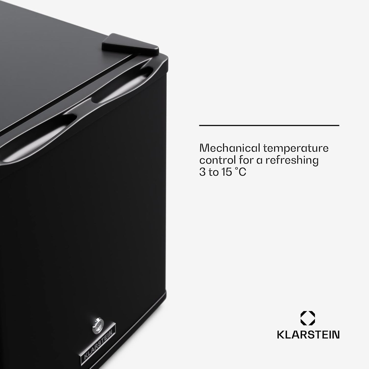 Klarstein Koelkast, minikoelkast met glazen deur, 28 liter minikoelkast voor drankjes en snacks, kleine en stille koelkast, verstelbare planken, vergrendeling, verwisselbaar deurscharnier, in hoogte
