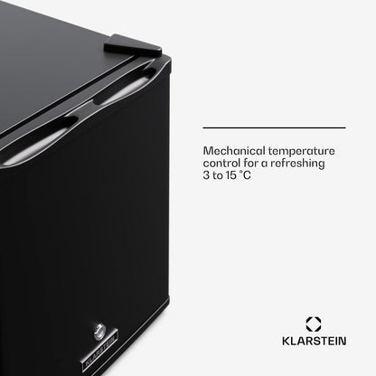 Klarstein Koelkast, minikoelkast met glazen deur, 28 liter minikoelkast voor drankjes en snacks, kleine en stille koelkast, verstelbare planken, vergrendeling, verwisselbaar deurscharnier, in hoogte