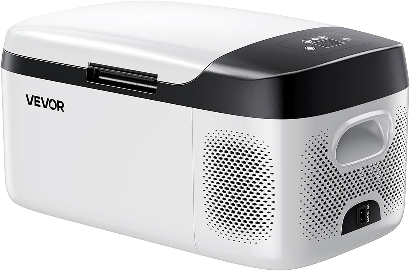 VEVOR Draagbare elektrische koelkast voor auto, 15 l, mini-compressor, DC 12 V, 24 V, met koud- en warme modus, app-bediening, compact en schokbestendig ontwerp, voor camper, vrachtwagen, boot