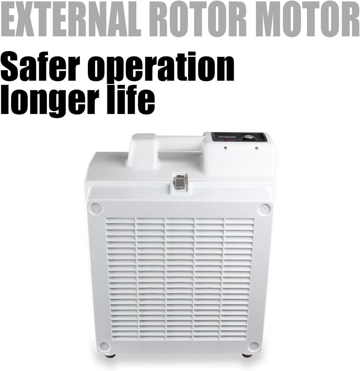 XPOWER X-3780 Air Mover Sealed Motor Low Profile Carpet Dryer - Air Blower Build-in GFCI Power Outlets & Hour Meter Dryer Floor Fan