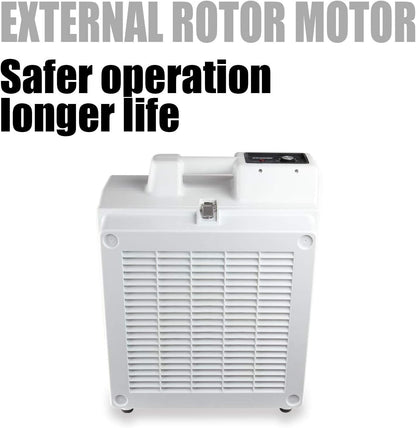 XPOWER X-3780 Air Mover Sealed Motor Low Profile Carpet Dryer - Air Blower Build-in GFCI Power Outlets & Hour Meter Dryer Floor Fan