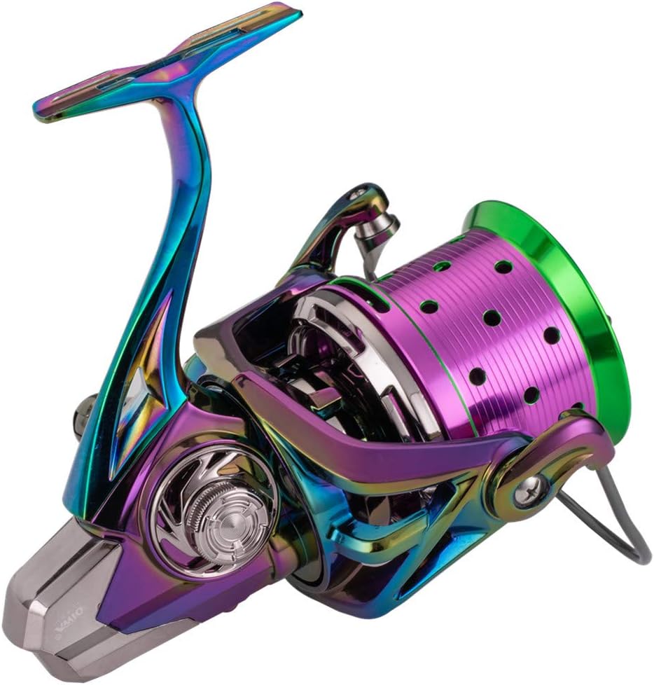 Diwa Spinning Visserijmolens 70 LBS Max Drag Power 18+1 Roestvrij BB Metal Body Casting Visserijwiel 8000 10000 12000 Spool Series Zoetwater Zoutwater Big-Game Surf Ultra Smooth Spinning Reel