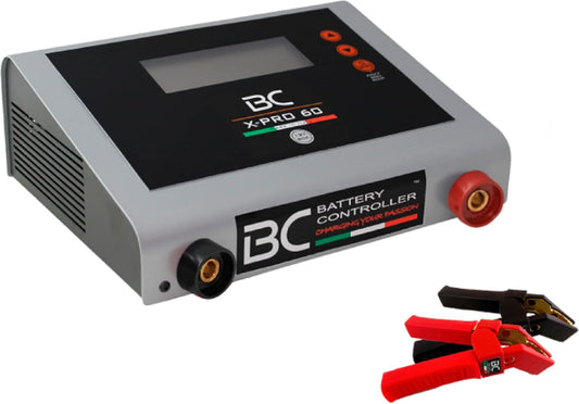 Batterijlader – Batterijoplaadapparaat – Acculader – Spanningsstabilisator – Oplader voor 12V Accu’s – Instelbare Laadstroom 1-60A – Showroom-modus Met Automatische Uitschakeling