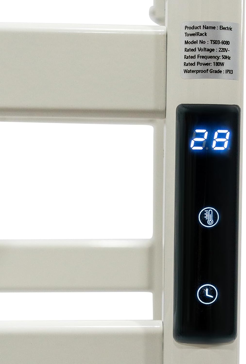 Elektrische Handdoekverwarmer – Handdoekdroger – Badkamerradiator – Handdoekrek – Doucheverwarmer – Dubbele Rails – Aluminium – 180W Krachtige Verwarming – Timer en LED Touchscreen