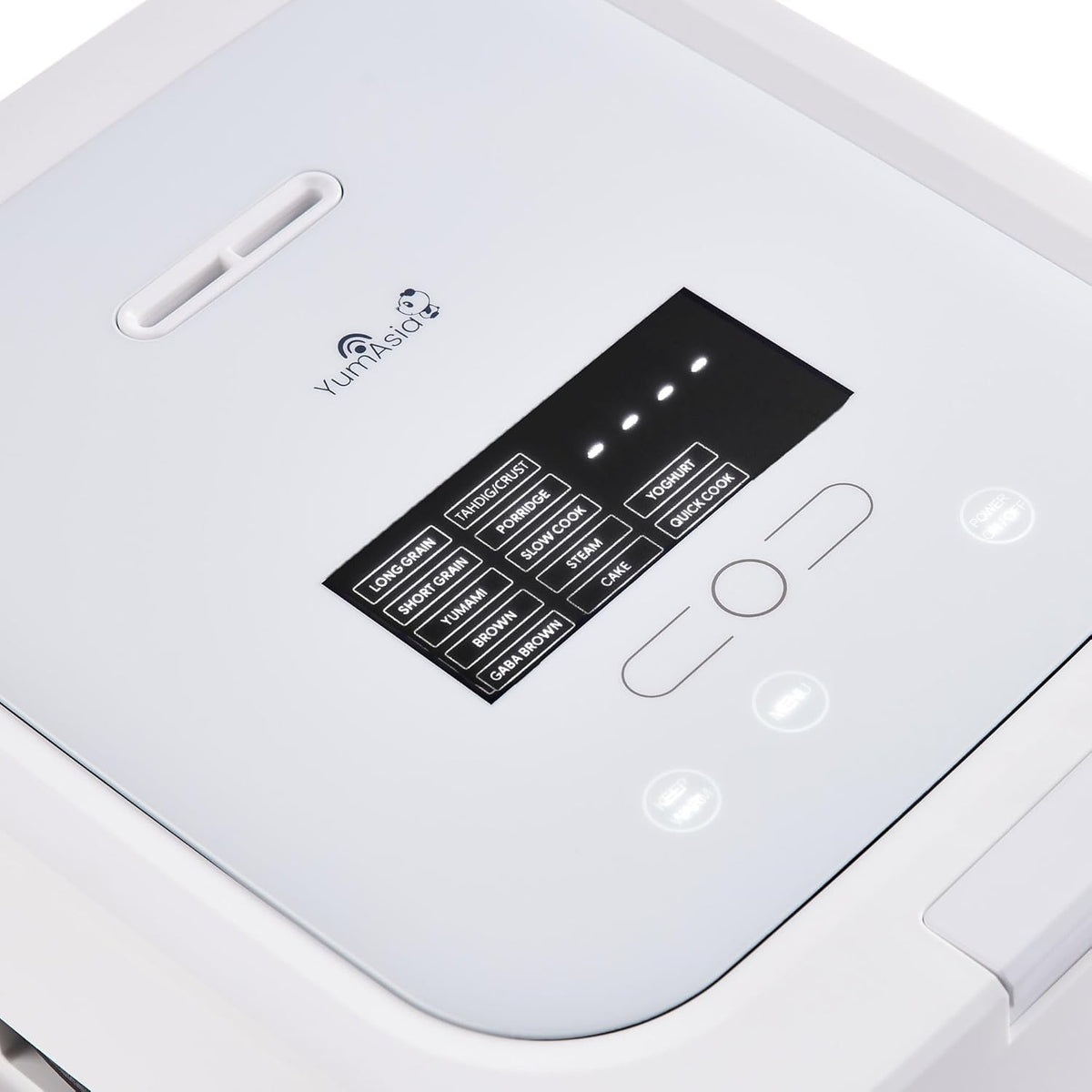 Yum Asia Hotaru Induction Heating (IH) Rijstkoker met Keramische Kom (3 Kopjes, 0,54 Liter), 7 Rijstfuncties, 5 Multifunctionals, LED-scherm (Chalk White)