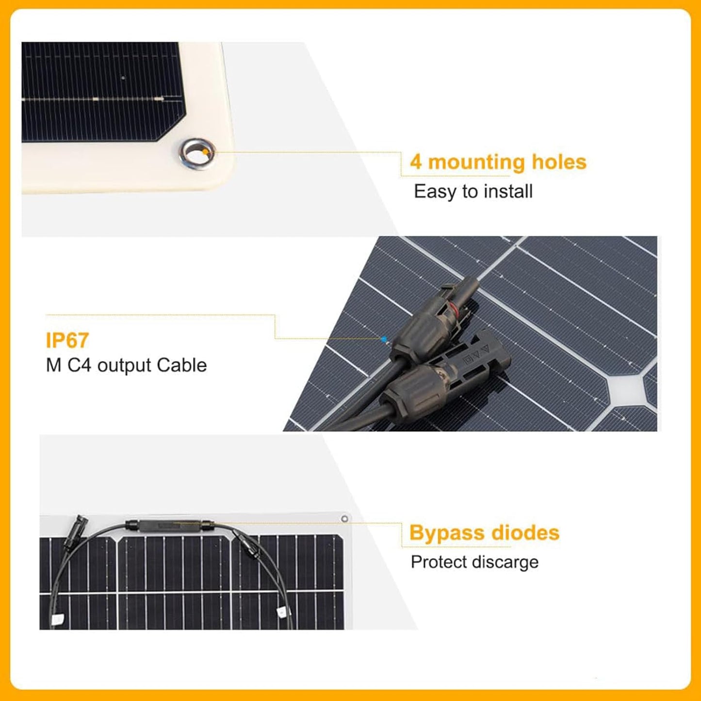 XINPUGUANG 200W Solar Kit 2st 100W Flexibele zonnepanelen Mono PERC Module 20A Solar Regulator voor boot, auto, caravan, 12V batterij opladen (200W)