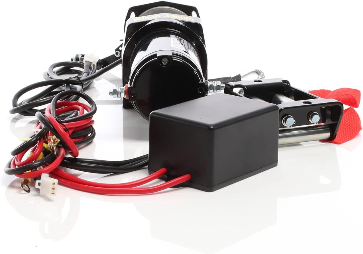 Elektrische kabellier 1587 kg – Motorlier – Treklier – Lier – Staalkabellier – 12 V, 1,5 pk motor – 10,5 m staalkabel