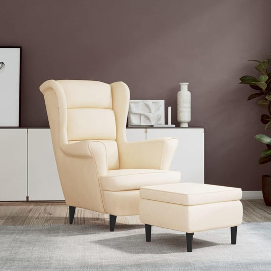 Tidyard Recliner Chair High Back Chair with Footrest Velvet Wooden Legs Armchair for Bedroom TV Chair Living Room Velvet Chair with Footrest