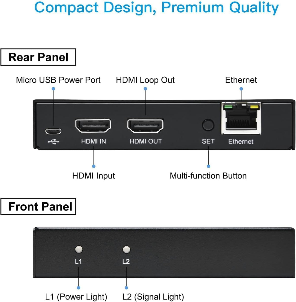 DDMALL HDMI-video-encoder voor livestream, H.264 H.265, realtime 4K 60Hz lokale loopout, ondersteunt SRT HLS RTSP RTMP RTMPS UDP/TCP, HDMI-video-encoder voor YouTube, Twitch (HEV-10)