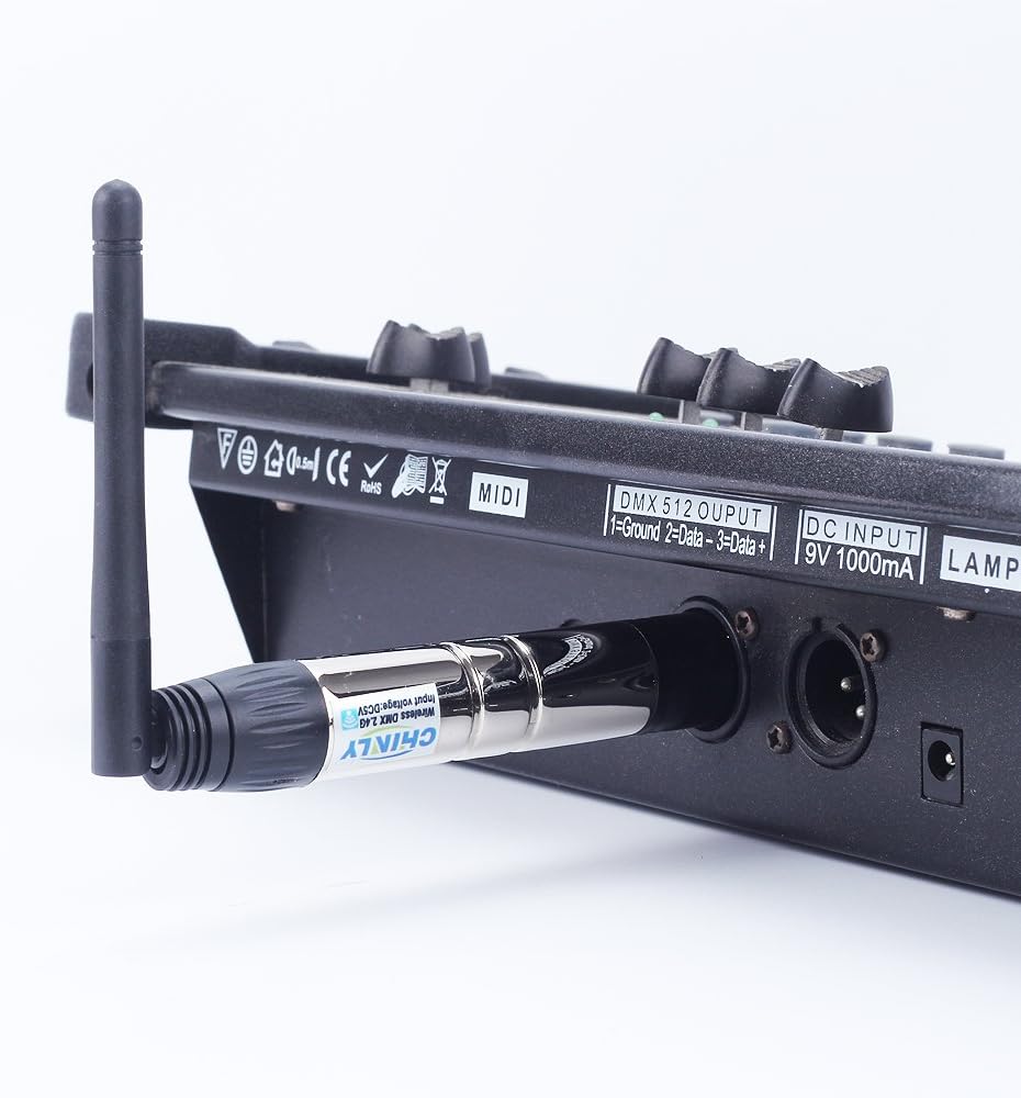CHINLY DMX512 2,4G ISM 1 zender en 3 draadloze ontvangers, ingebouwde accu, oplaadbaar voor led-DJ, podium, bar, partyverlichting