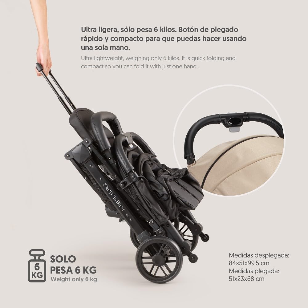 MINIMUM PLUS SPACE kinderwagen tot 22 kg - kap beige vervangbaar
