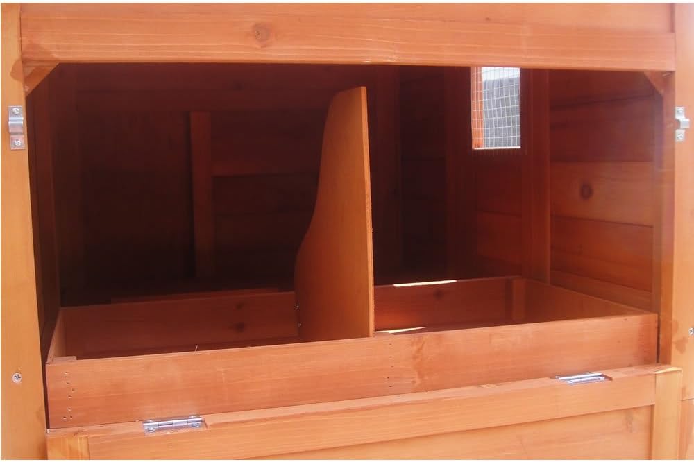 Kippenhok – Kippenren – Pluimveeverblijf – Hennenhok – XXL Kippenren Met Vloerloze Ren – Houten Constructie – 4 Nestplaatsen – Schuifdeur – Weerbestendig Dak - QUORE