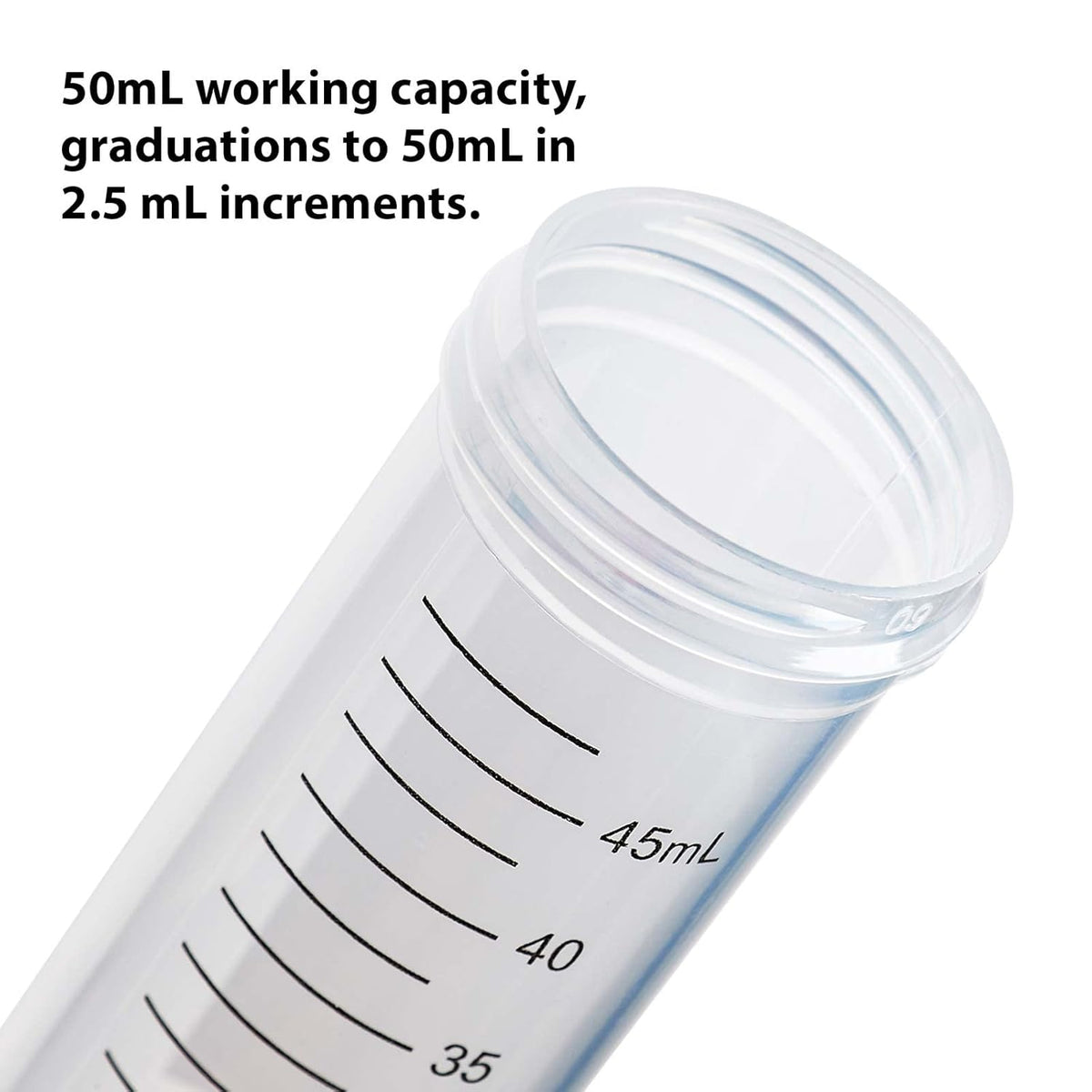 Centrifugebuis 50 mL 500 Stuks – Monsterbuis – Labbuis – Conische Buis – Laboratoriumbuis – Bedrukte Schaalverdeling 0,5 mL – Vast Bevestigde Blauwe Schroefdop