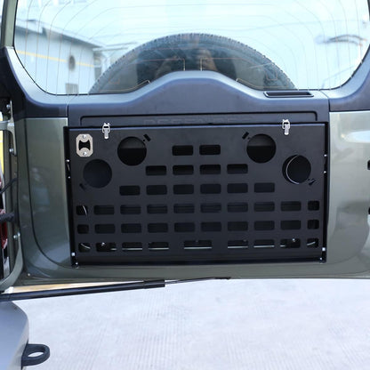 YIWANG Aluminiumlegering Zwarte Auto Achterdeur Opvouwbare Tafel Cargo Plank Opslag Achterklep Tafel Voor LR Defender 110 2020-2022