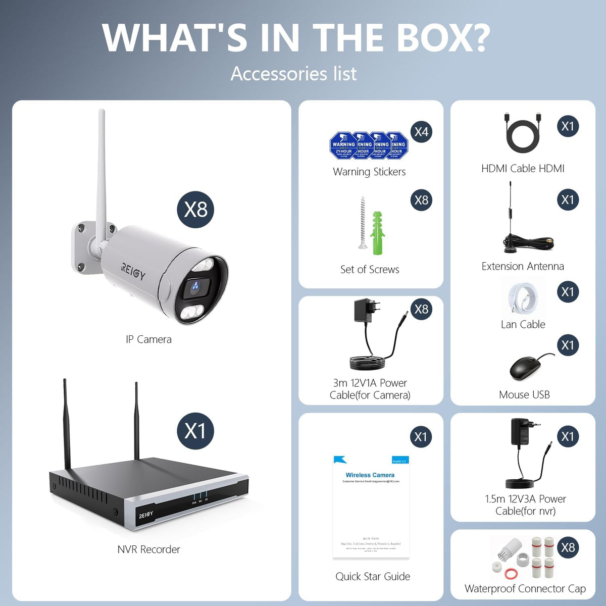 5MP Bewakingscamera Systeem – CCTV Beveiligingscamera – Draadloos Camerasysteem – Outdoor Camera Set – Videobewaking – Spotlight Nachtzicht – 3TB Opslag