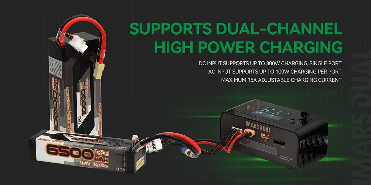Dual Channel RC Oplader – Acculader – Batterijlader – LiPo Oplader – NiMH Oplader – 15A Max Laadstroom – Realtime Display