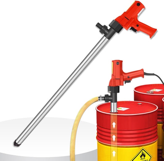 Elektrische Brandstofoverdrachtspomp 220 V – Vloeistofoverdrachtspomp – Oliepomp – Transferpomp – Brandstofpomp – 1980 W Motor – 91 Cm Rvs Zuigbuis + 2 M Slang