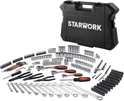 Mechanische Gereedschapsset – Werkzeugset – Handgereedschap – Reparatieset – Sleutelset – 314-Delig – Chroom-Vanadium Staal – Verstelbare Tang Met Drukknop