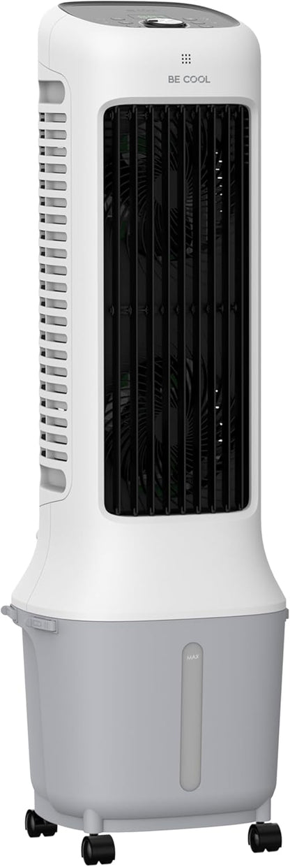 BE COOL Premium torenluchtkoeler met waterreservoir van 10 liter en wifi, 38 W, 24 snelheden, 3 windmodi, 12,5 m luchtstroombereik, led-display, afstandsbediening, timer, droogluchtfunctie