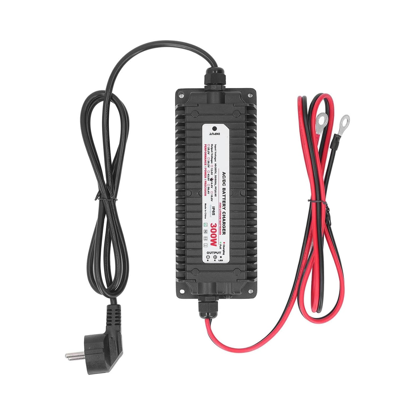 Lithiumbatterijlader – Batterijoplader – Acculader – LiFePO4 Lader – LiMn2O4 Oplader – Slimme LED-Display – Waterdichte IP65 Behuizing