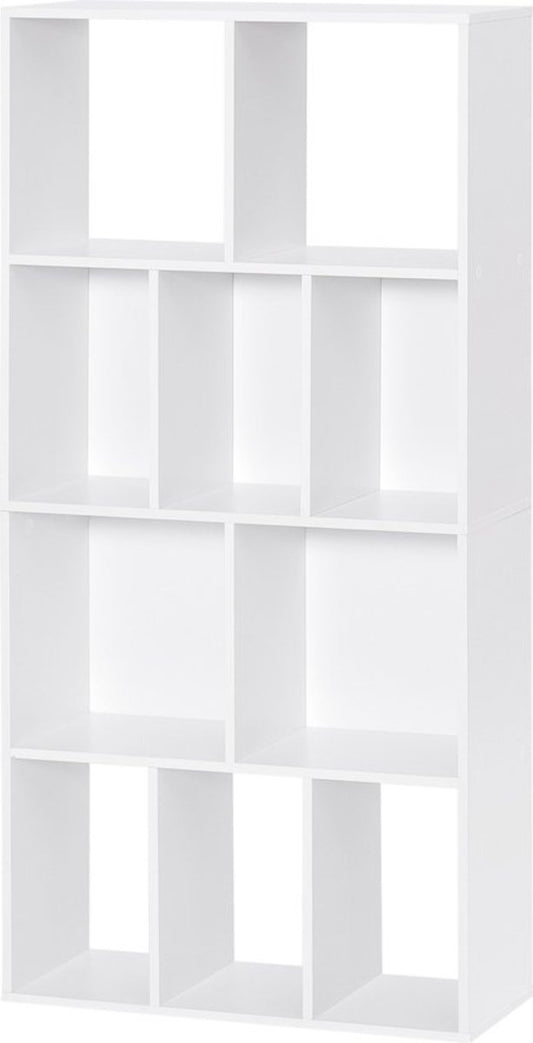 Scandinavische Boekenkast - Opbergkast of Ladderrek - Spaanplaat - Wit 60x20x120 cm
