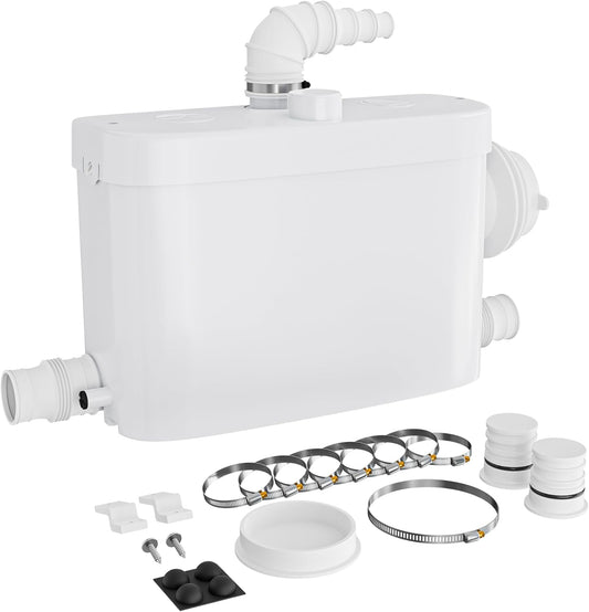 Opvoerinstallatie voor afvalwater en fecaliën – Fecaliënpomp – Afvalwaterpomp – Rioolpomp – Vuilwaterpomp met zijaansluiting – 450 W – Opvoerhoogte 7,5 m