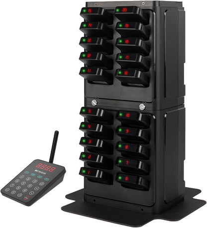 Draadloos Oproepsysteem – Pager Systeem – Restaurant Pager – Horeca Oproepunit – Klantpager – Service Countdown Timer – IP67 Waterdicht – Bereik Tot 500 Meter - QUORE