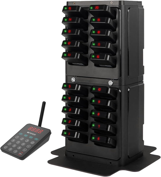 Draadloos Oproepsysteem – Pager Systeem – Restaurant Pager – Horeca Oproepunit – Klantpager – Service Countdown Timer – IP67 Waterdicht – Bereik Tot 500 Meter - QUORE