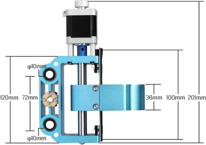 Genmitsu Aluminium Z-as V2, met spindelmotorhouder voor 775 of 300-500 W spindel, 43 mm en 52 mm diameter voor 3018-PROVer/PROVer Mach3/3018-MX3/3018-PROVer V2