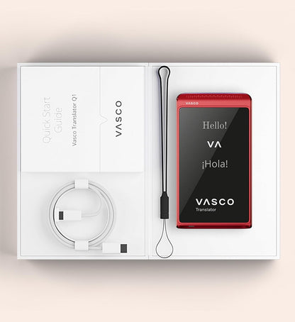 Vasco Translator Q1 | AI Stemkloning Vertaalmachine | 113 Talen | Kosteloos internet in bijna 200 landen (Mystic Plum)
