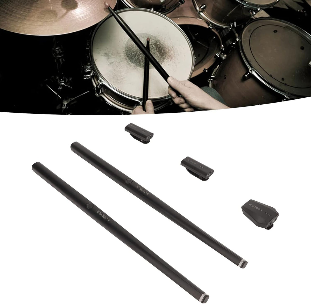 Elektronische Drumset – Virtuele Drumset, Digitale Drumkit, Luchtdrumset, Percussiemachine – Met Luchtdrumstokken En Pedalen – Stil Oefenen, Bluetooth MIDI Ondersteuning