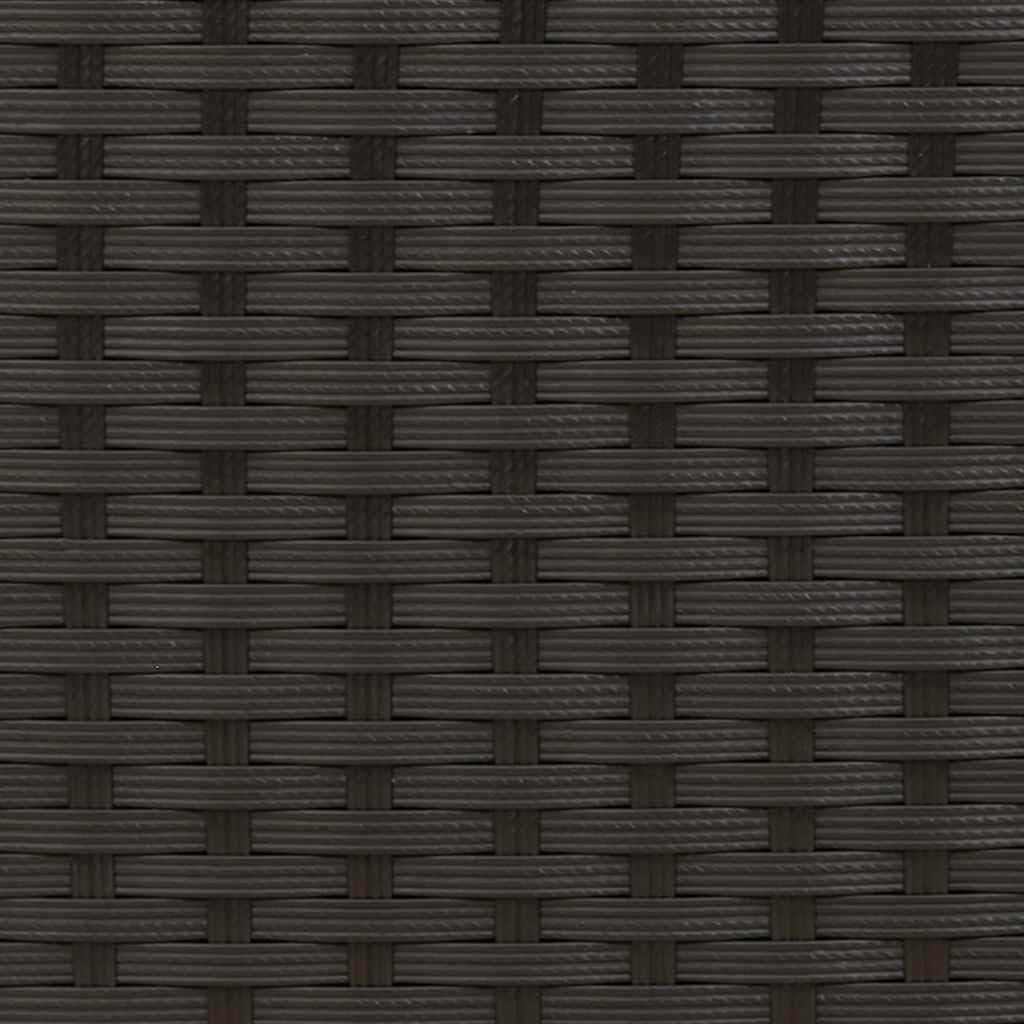 Stackable Garden Chairs Set of 6 Poly Rattan Black Balcony Chair Patio Chairs Dining Chairs for Patio Garden Balcony - QUORE